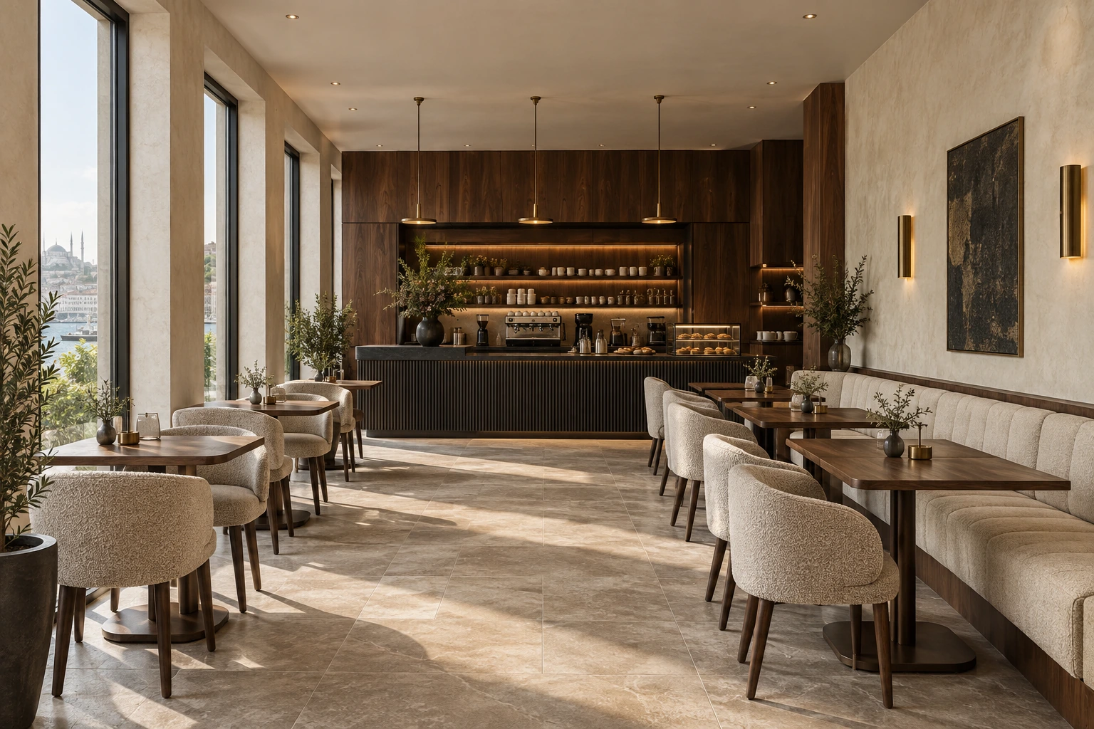 Kafe & Restoran — tamamlanmış tasarım konsepti